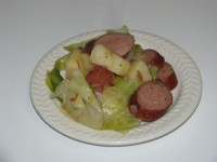 Cabbage-sausage-potato meal